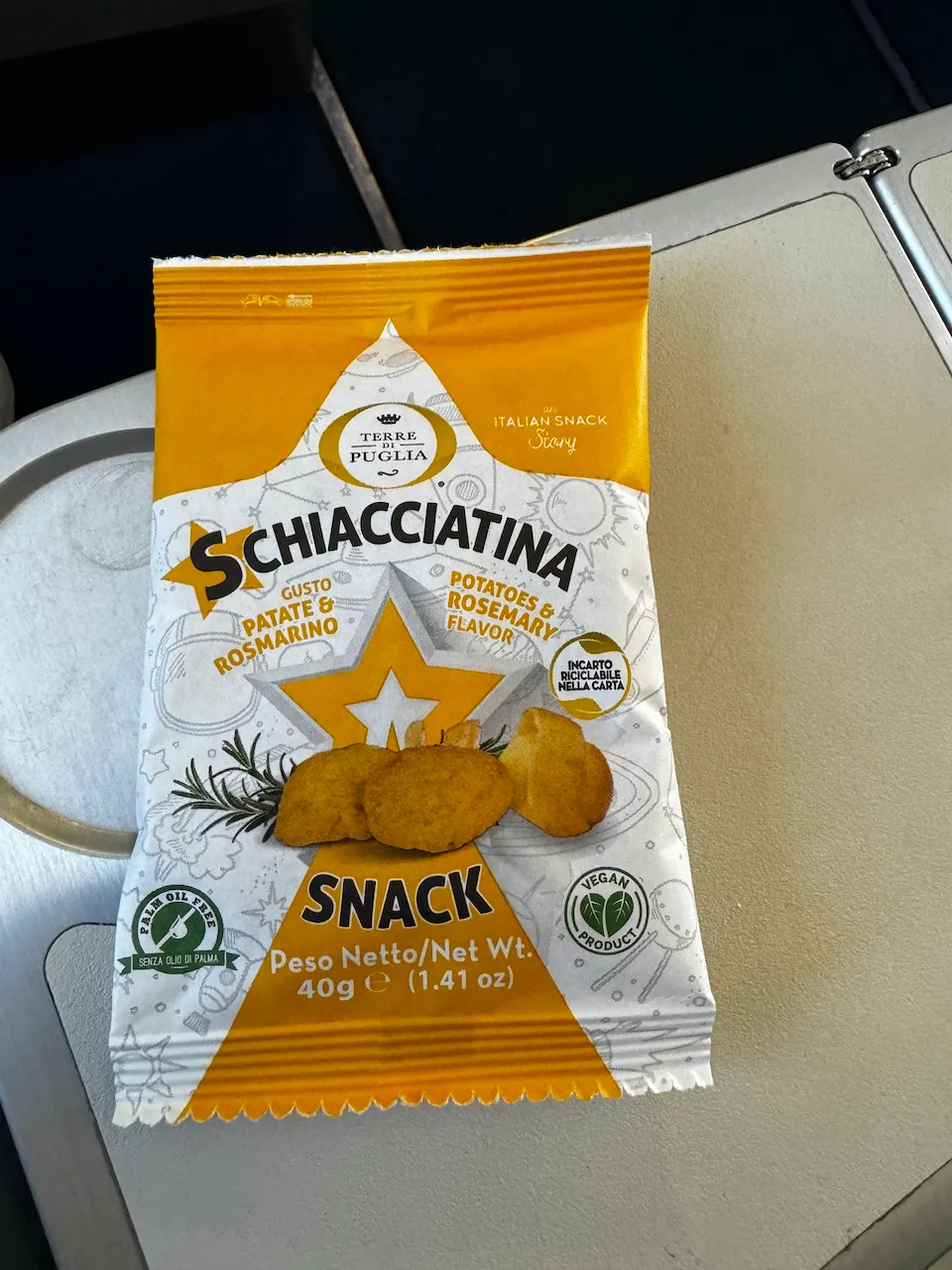 Snackpaket mit Kartoffel- und Rosmarin-Geschmack
