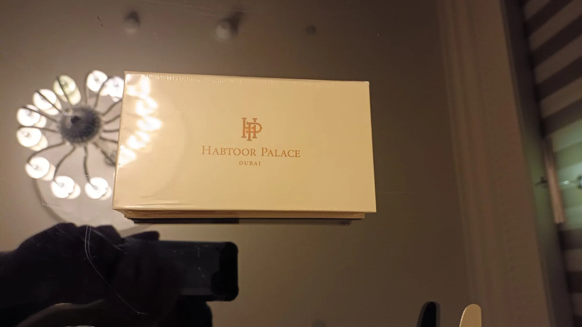 Hotelkarte mit Logo von Habtoor Palace in Dubai
