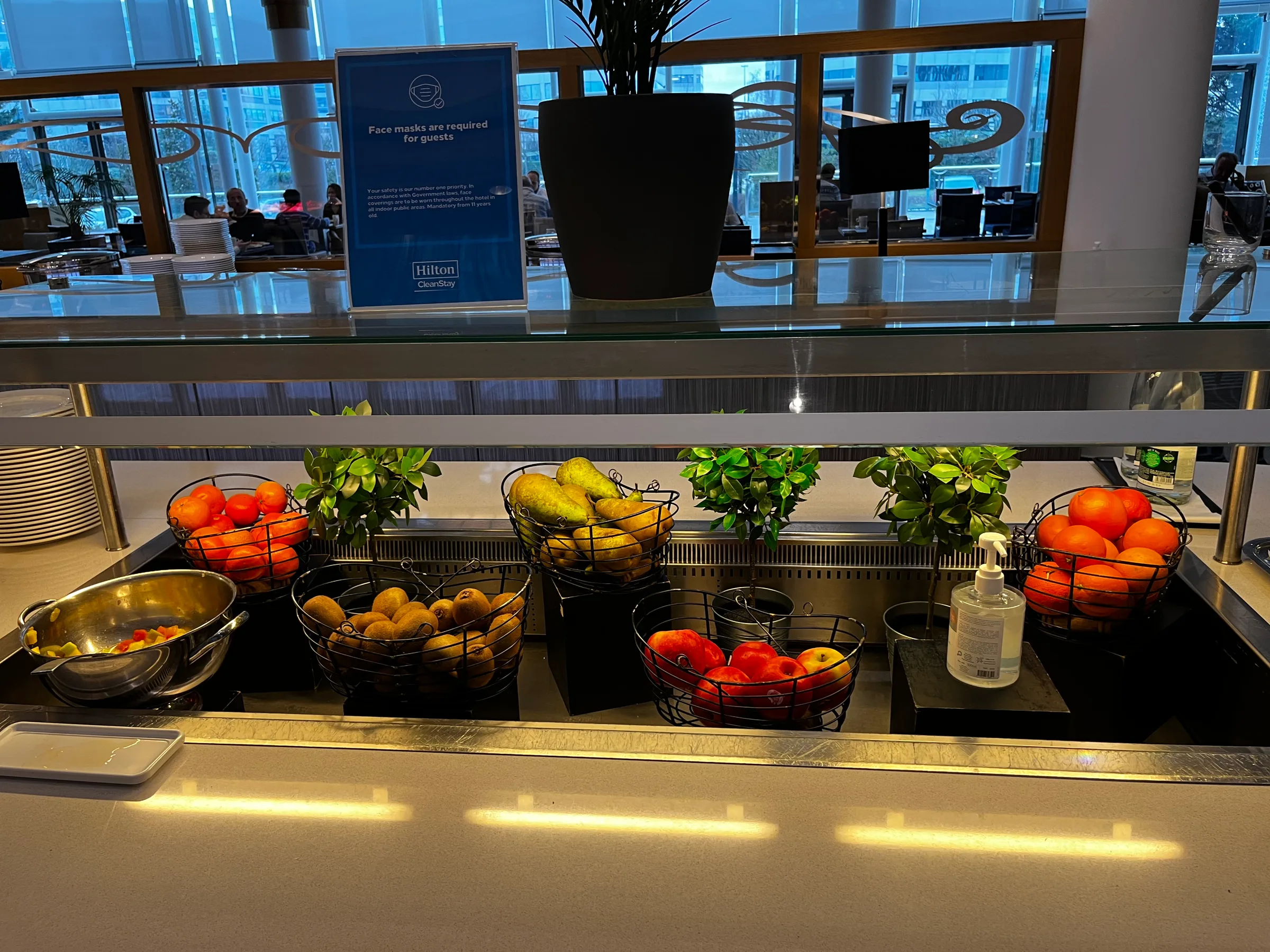 Frische Früchte auf Fruchtschale im Hotelbuffet