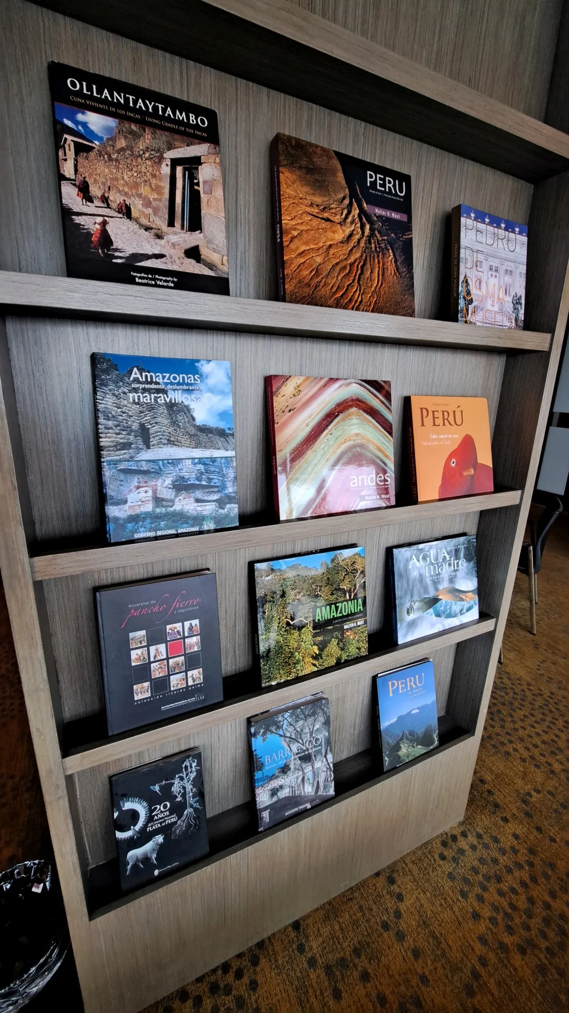 Bücherregal mit Peru-Reiseführern