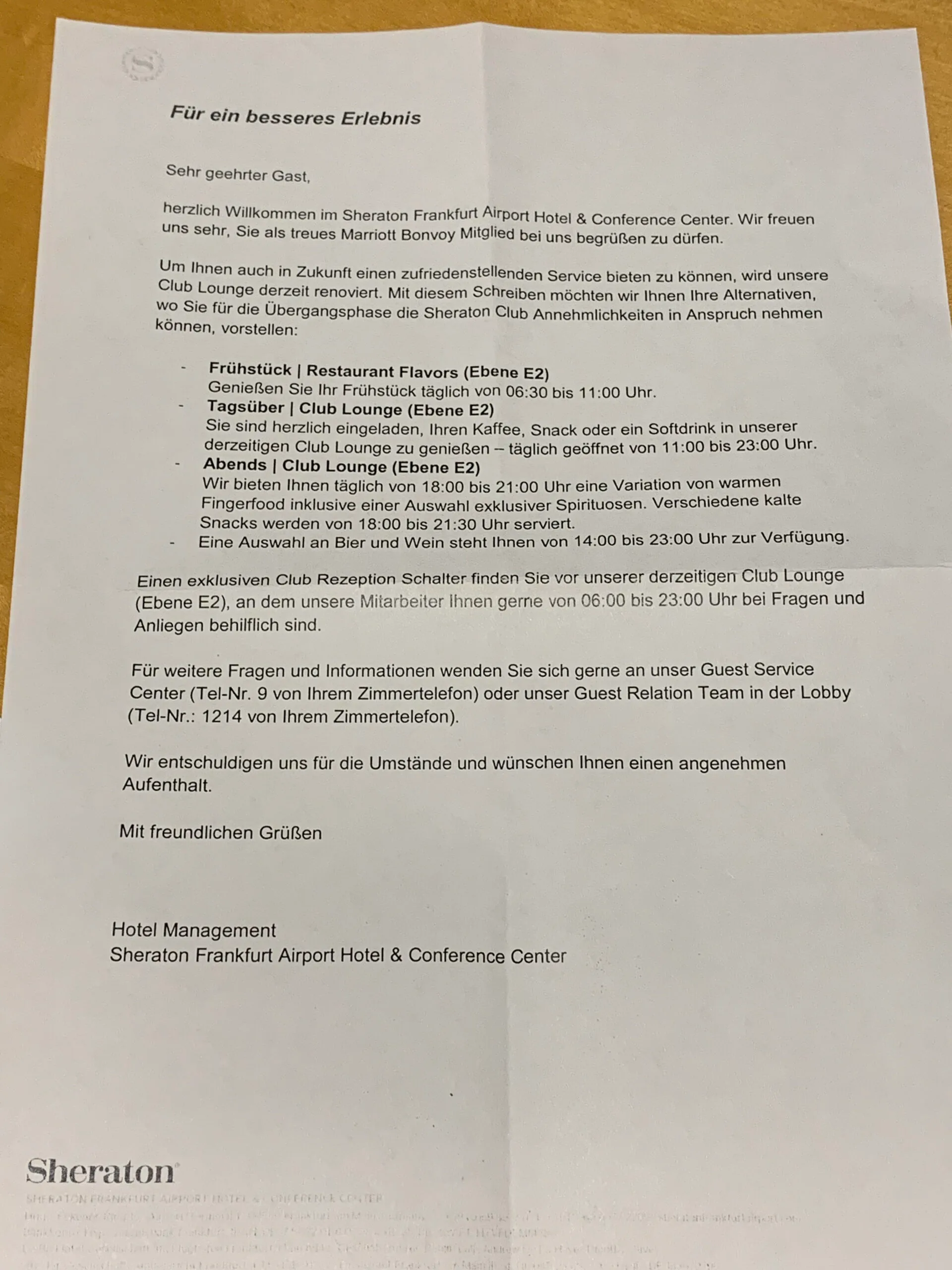 Getränkespezialitäten-Menü im Protea Hotel Johannesburg Wanderers Marriott
