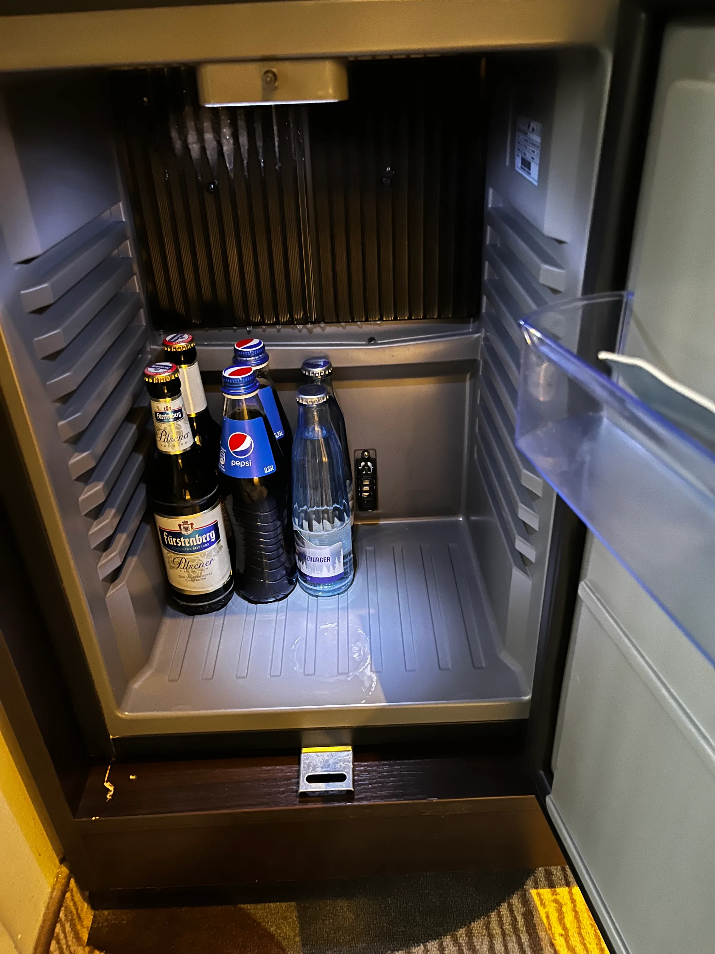 Mini-Kühlschrank mit Getränken in einer Junior Suite
