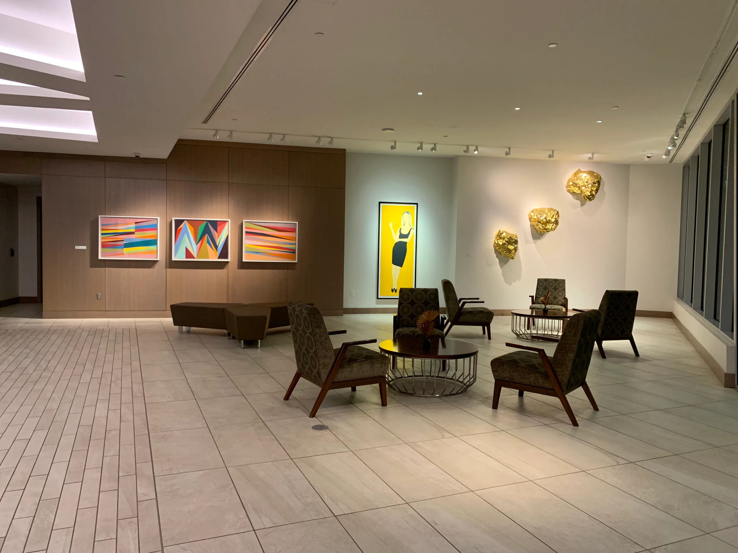 Lobby des Art Hotel Denver — Kunstwerke überall