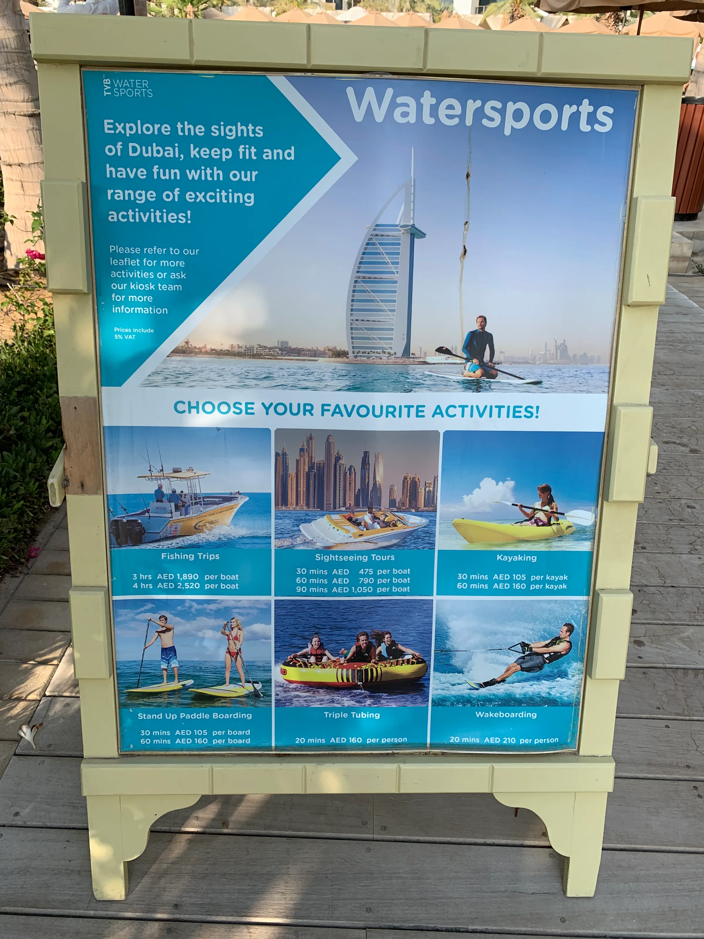 Wasser-Sport-Angebote am Waldorf Astoria Dubai Palm Jumeirah Hotel
