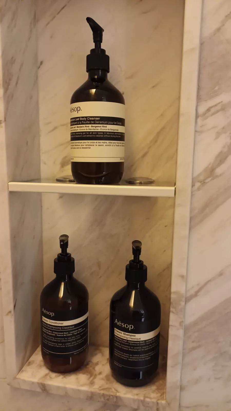 Aesop-Pflegeprodukte auf dem Regal